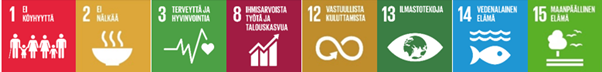 Kuva YK:n kestävän kehityksen tavoitteista.